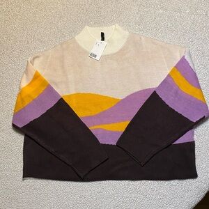 NWT H&M Women's Landscape Knit Sweater - XL